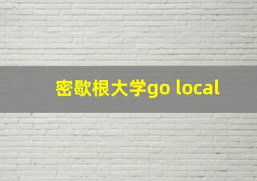 密歇根大学go local